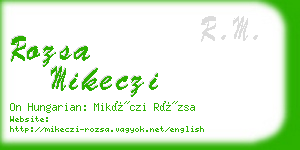 rozsa mikeczi business card